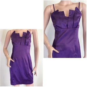 Bebe Purple Strapless Or Strapped Dress